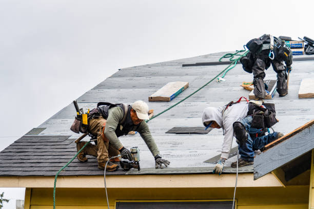 Professional Gutter Installation technician working in Claysburg, PA